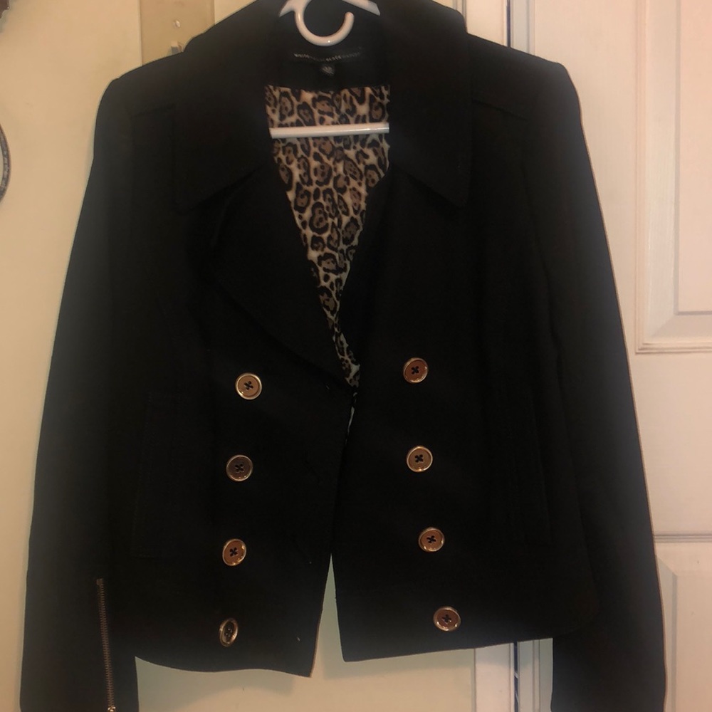 Black Blazer ,leopard inside